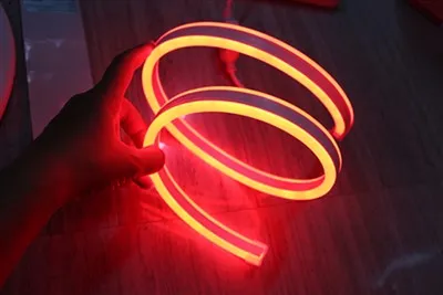 ไฟนีออนเส้นตรงยืดหยุ่น DC12V สีแดง